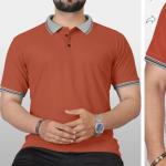Sold polo neck polyester t-shirt