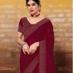 Chiffon or Georgette Embroidered Saree