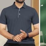 Sold polo neck polyester t-shirt