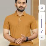 Sold polo neck polyester t-shirt