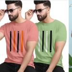 Neck round polyester combo t-shirt