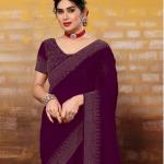 Chiffon or Georgette Embroidered Saree