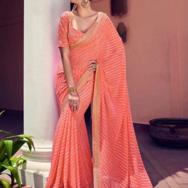 Bandhani Georgette Saree or Bandhej Saree