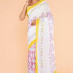 Handcrafted Cotton Printed Saree with Blouse