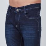 Dark Blue Narrow Fit Jeans with Shaded