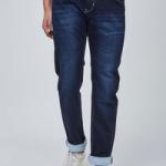 Dark Blue Narrow Fit Jeans with Shaded
