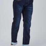 Dark Blue Narrow Fit Jeans with Shaded