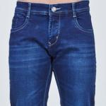 Dark Blue Narrow Fit Jeans with Light Shaded