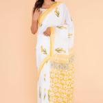 Handcrafted Cotton Printed Saree with Blouse