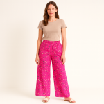 Women Striped Wide-Leg Rayon Palazzo