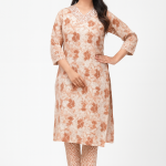 KBG Women Embroidered Cotton Kurty Set