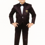 Boys Designer Suit Set with Bow Tie