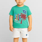 Boys Summer Printed T-shirt & Shorts Set