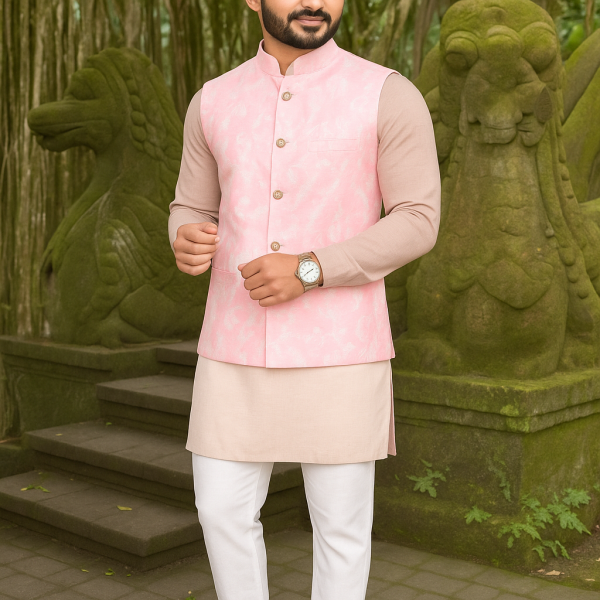 Kurta Bandi Pajama Set (3-Piece)