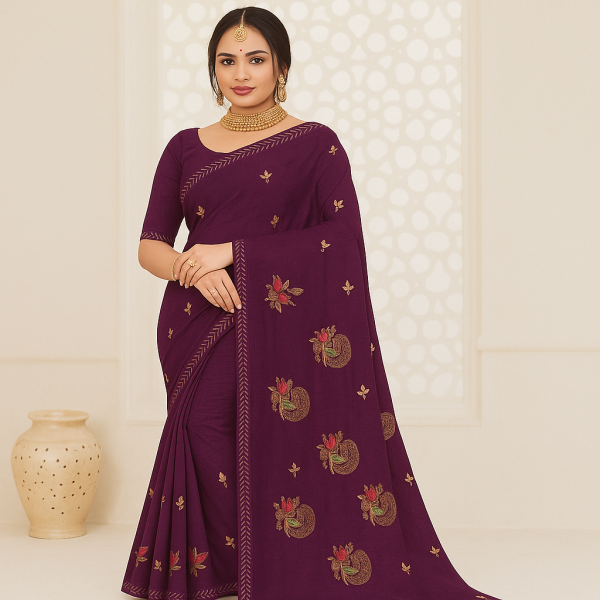 KESHAVPRIYA Women's Designer Embroidered Saree
