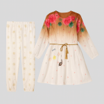 Floral Ombre Frock with Leggings Set