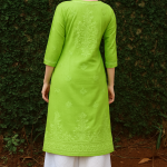 Chikankari Style Cotton Teri Voil Kurti