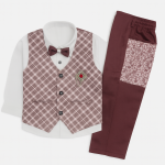 Boys Blue Stylish Party Wear Suit Set