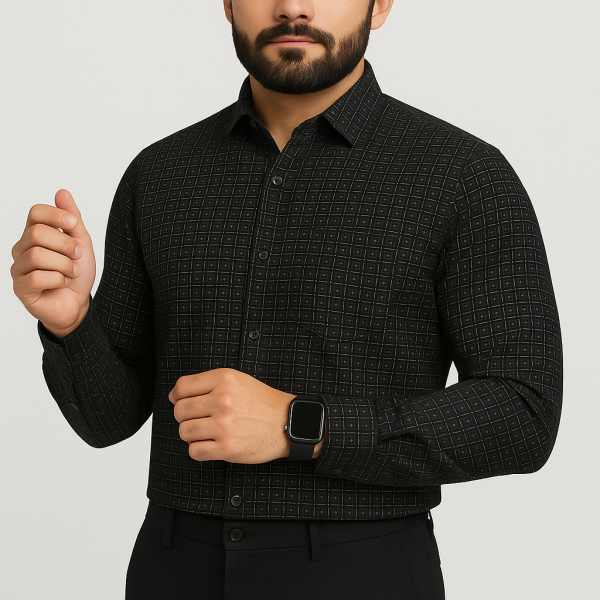 UNOER Men's Printed Formal Shirt