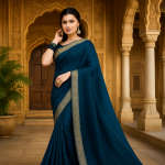 Elegant Designer Woven Saree with Zari Border with blouse