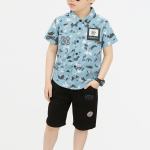 Boys Printed Shirt & Shorts Set