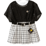 Stylish Black & White Party Dress for Girls