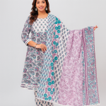 Printed Cotton Kurta Set with Dupatta