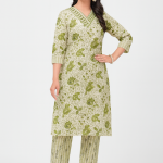 KBG Women Embroidered Cotton Kurty Set