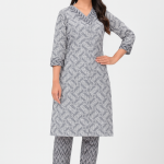 KBG Women Embroidered Cotton Kurty Set