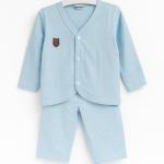 Baby Boys Solid Button Cardigan & Shorts Set