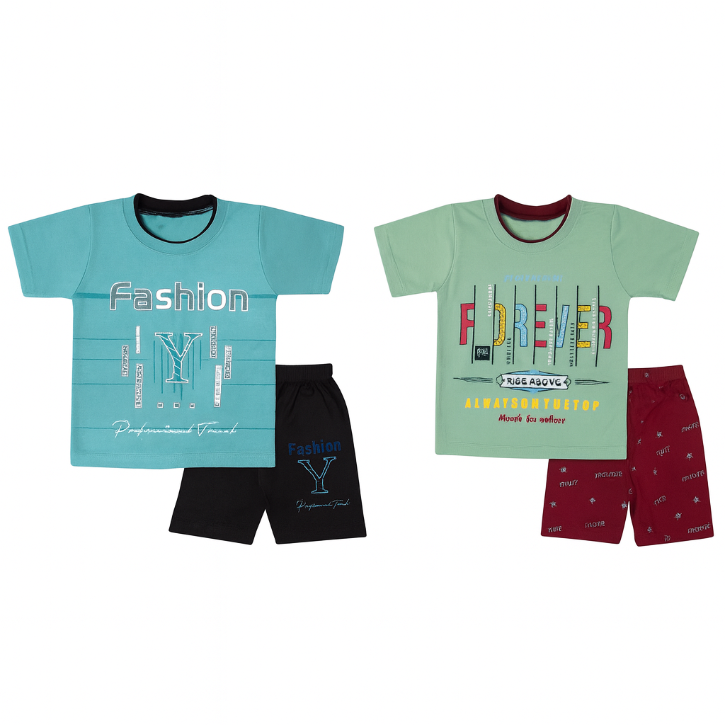 Cotton Printed Night Suit Combo (Pack of 2)