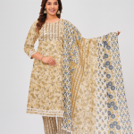 Printed Cotton Kurta Set with Dupatta