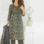 Women’s Mustard Printed Kurta Set with Dupatta