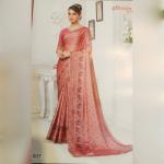 Devangna Black Printed Saree with Blouse