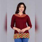 Festive Yellow Embroidered Top