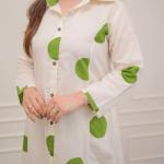 IvoryIvory Green Polka Dot Kurta Set