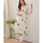 IvoryIvory Green Polka Dot Kurta Set