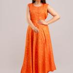 Elegant pink Rayon Sleeveless Anarkali Gown