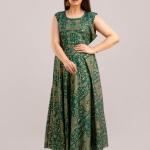 Elegant pink Rayon Sleeveless Anarkali Gown