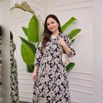 Navy Blue Floral Kurta Set