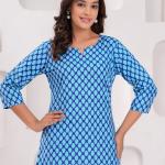 Pink Floral Printed Kurti for Women