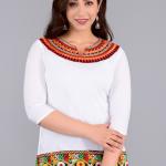 Black with multicolour embroidery  top