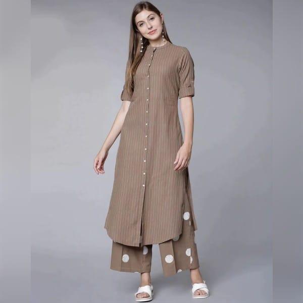 Women kurty palazzo set