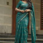 "Nayra Purple Woven Silk Saree"