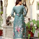 Elegant Floral Embroidered Silk Suit Set