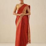 Handwoven Cotton Striped Saree