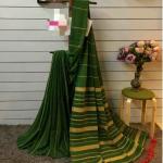 Handwoven Cotton Striped Saree