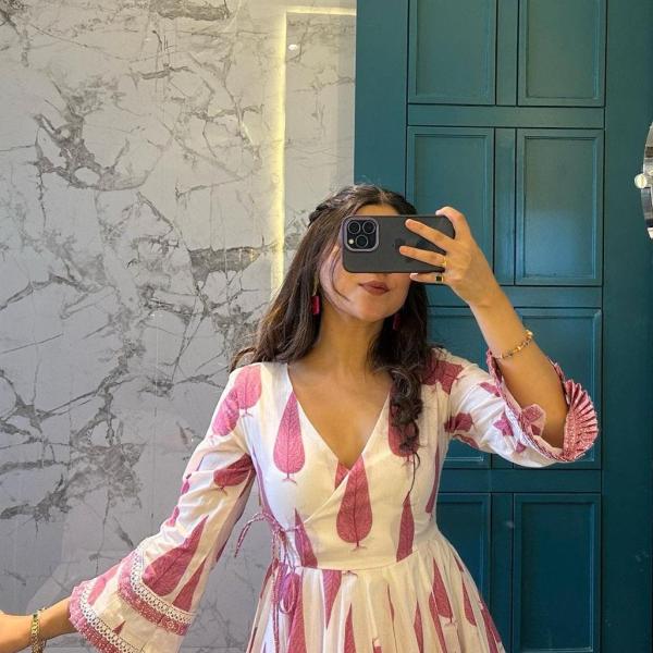 Cotton Anarkali-style dress