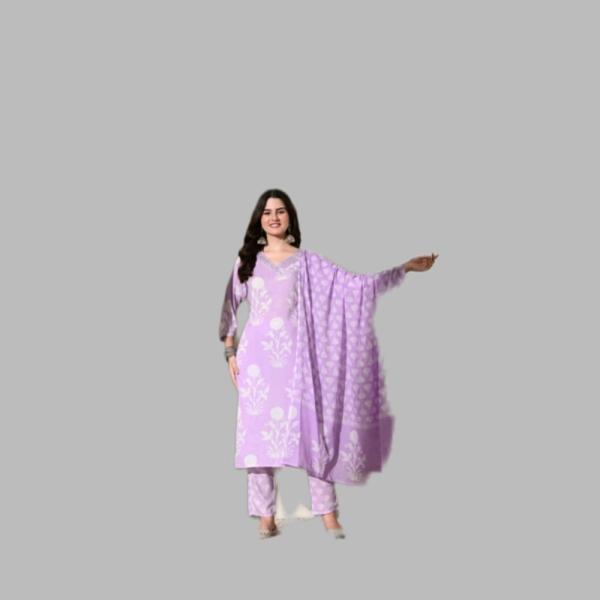 Purple suit with dupatta