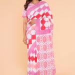 Handcrafted Cotton Printed Saree with Blouse